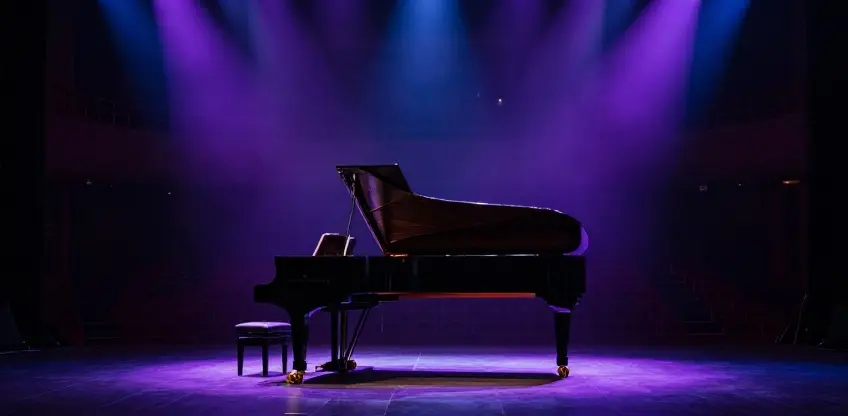 Piano on stage
